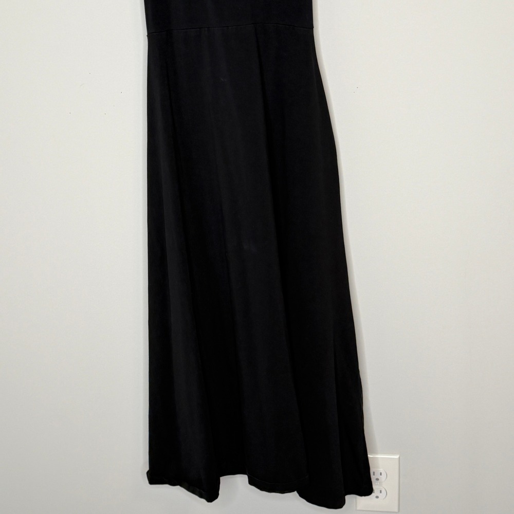 Pact Black Organic Cotton Double Strap Crossback Midi Dress with Pockets Small - Picture 6 of 9